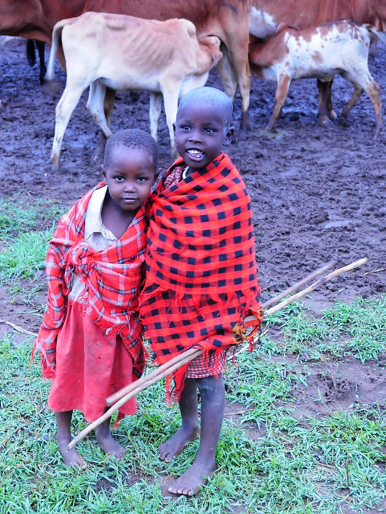 Maasai Boy and Girl