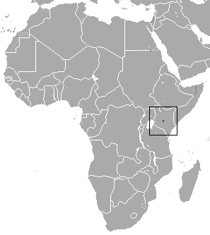 Mt Kenya on Africa Map