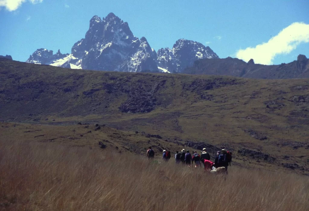Hikers Climbing Mount Kenya