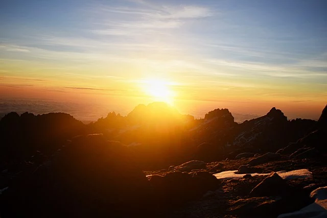 Sunset View Of Mount Kenya